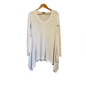 Tommy Bahama striped asymmetric sweater